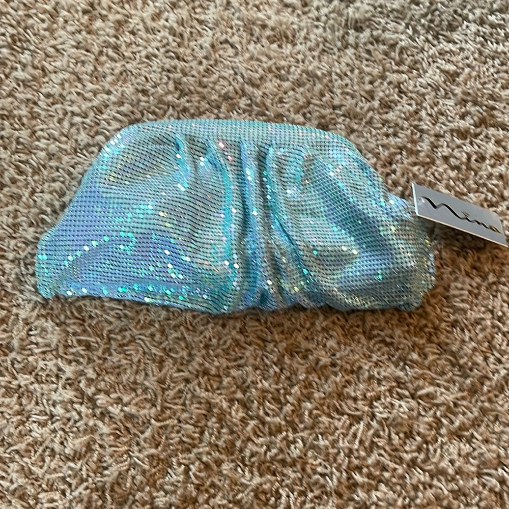 NWT Nina crystal mesh purse